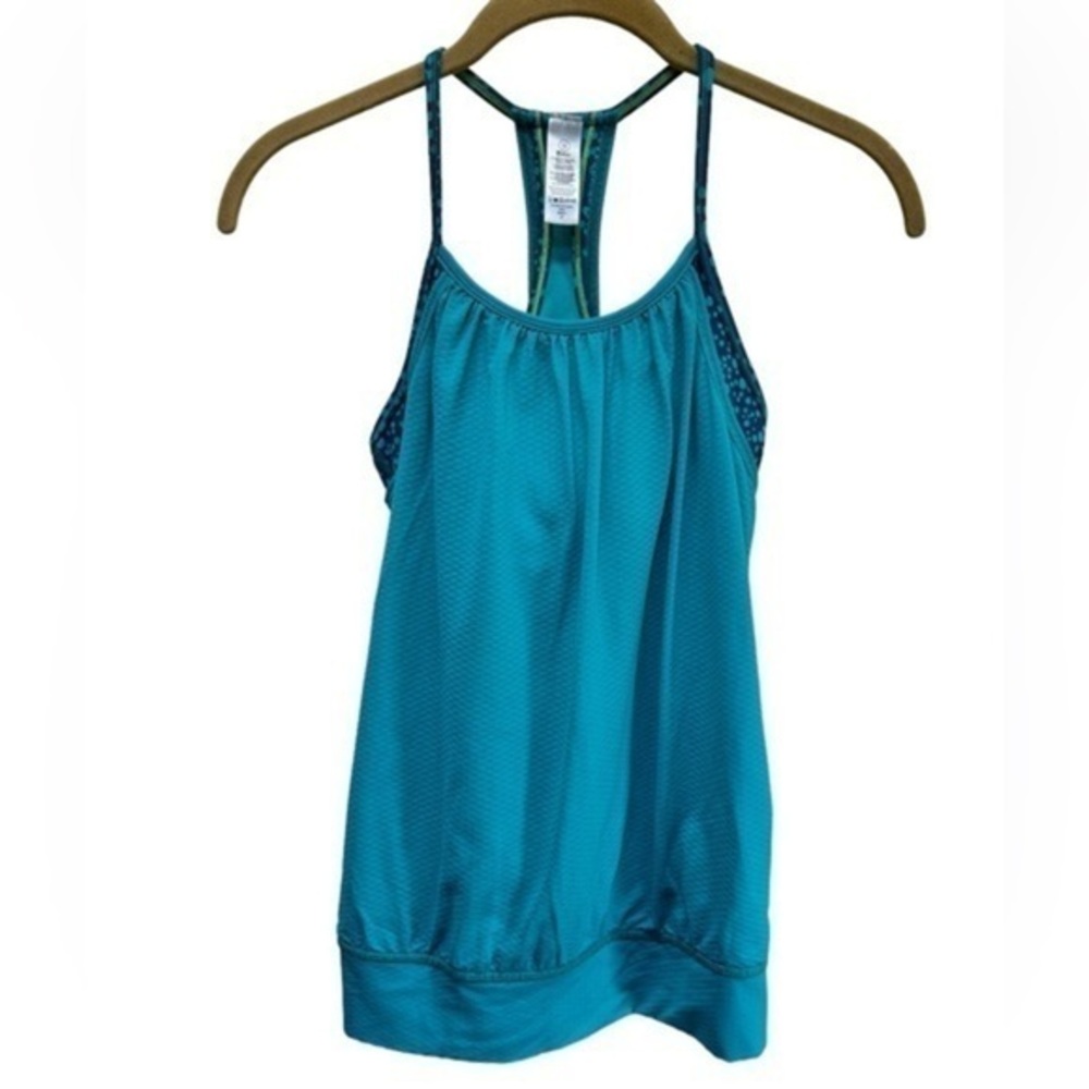 IVIVVA Tank Top with Built in Bra. Blue Girl's